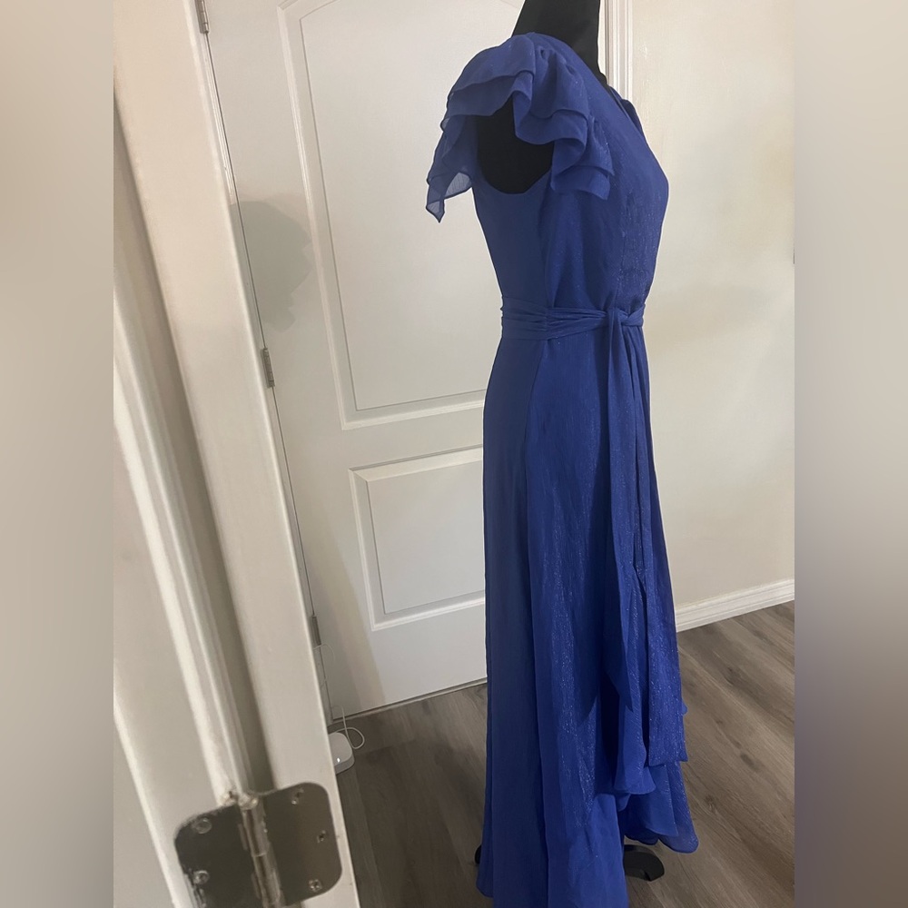 Calvin Klein One Shoulder Blue Dress